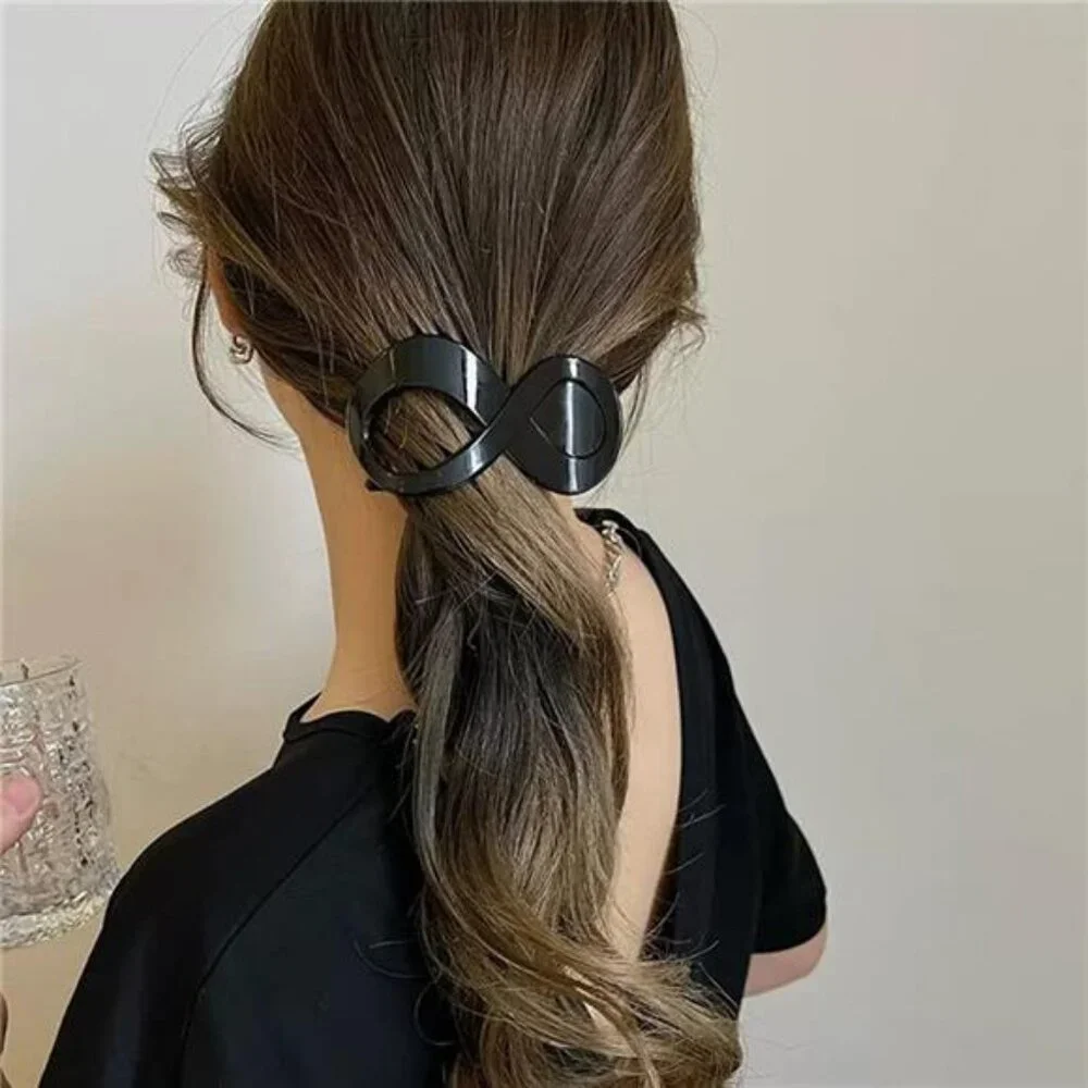 4 Pcs French Concord Flat Hair Clips, 3.35 Inch Curved Hair Claw Alligator Hair